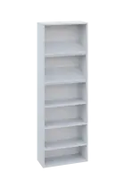 KNI 14 regál knihovnický, sklon 2 horních polic 30° lamino - bílá